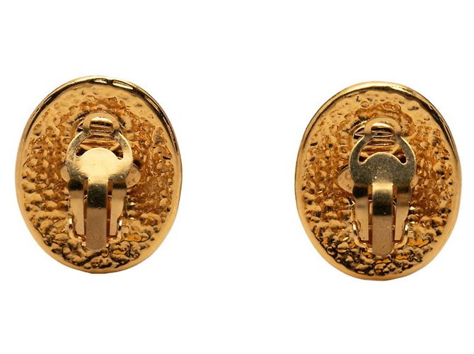 Timeless Orecchini a clip vintage Chanel Coco Mark D'oro - vista 2