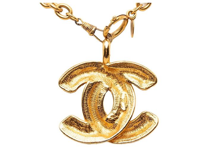 Collana a catena Chanel Matelassé Coco Mark con finitura dorata D'oro - vista 2