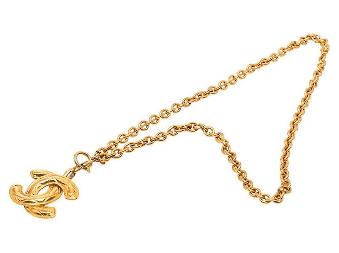 Collana a catena Chanel Matelassé Coco Mark con finitura dorata D'oro - vista 3