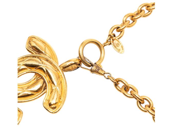Collana a catena Chanel Matelassé Coco Mark con finitura dorata D'oro - vista 4