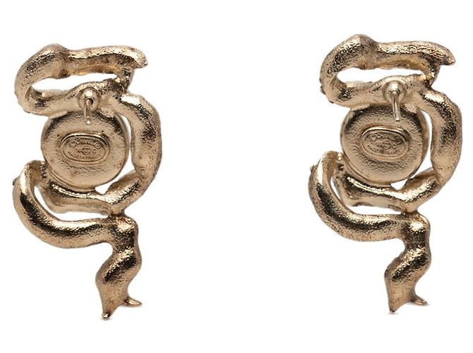 Timeless Orecchini Chanel Coco Mark Pearl Ribbon Motif D'oro - vista 2