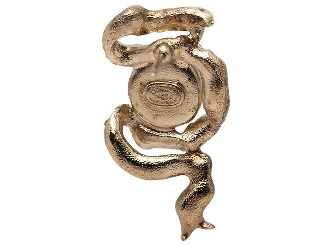 Timeless Orecchini Chanel Coco Mark Pearl Ribbon Motif D'oro - vista 3