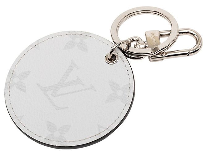 Portachiavi Louis Vuitton Monogram in pelle grigia Marrone - vista 2