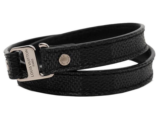 Bracciale Charm Louis Vuitton Damier Graphite Nero - vista 2