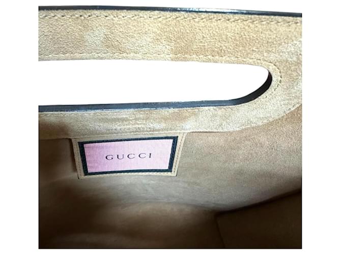 Borsa a Spalla Gucci Ghost Nero Giallo - vista 12