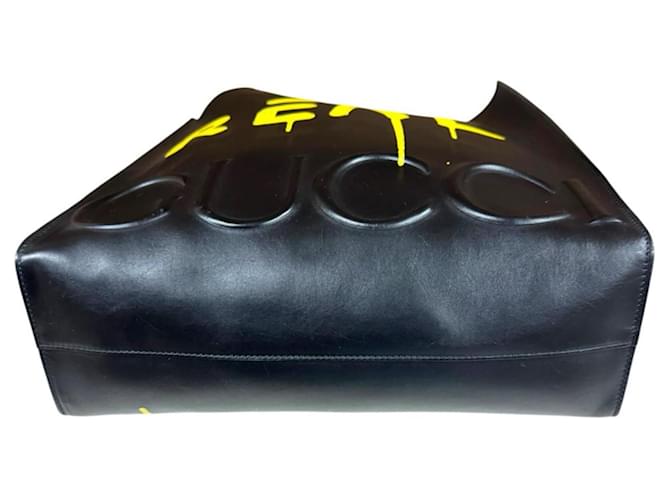 Borsa a Spalla Gucci Ghost Nero Giallo - vista 13