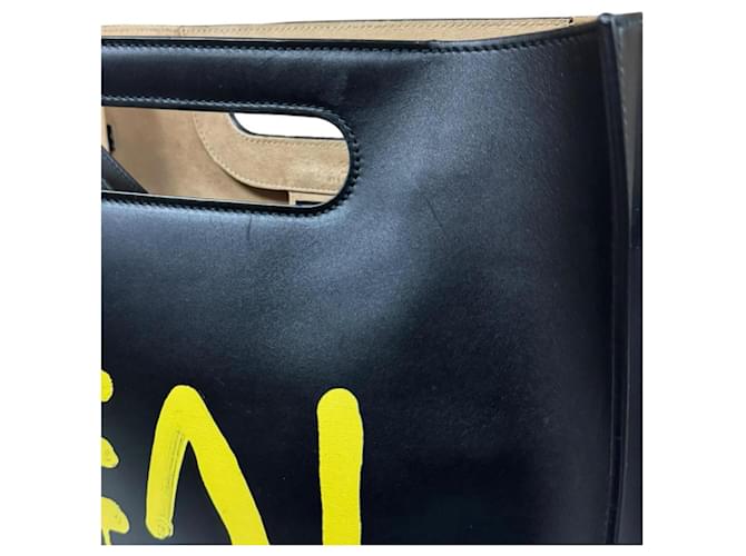 Borsa a Spalla Gucci Ghost Nero Giallo - vista 14