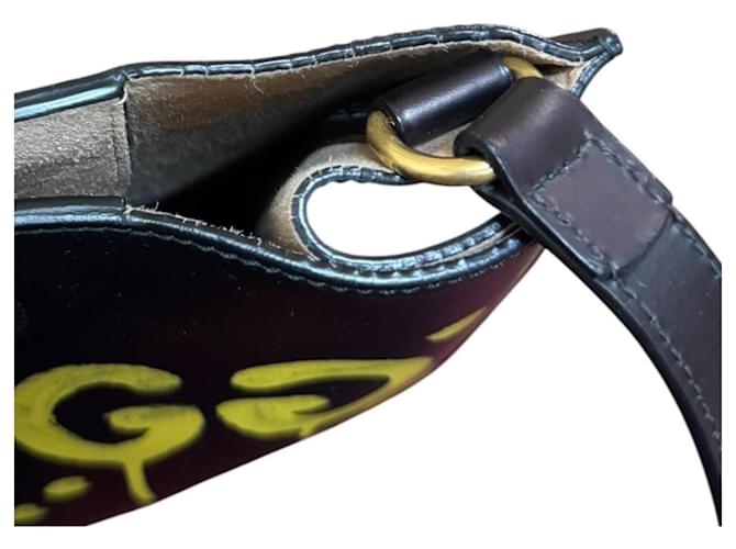 Borsa a Spalla Gucci Ghost Nero Giallo - vista 16