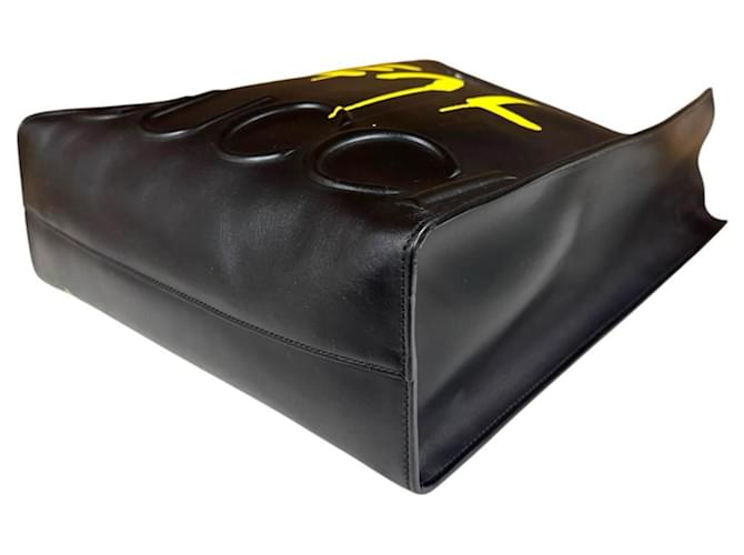 Borsa a Spalla Gucci Ghost Nero Giallo - vista 6