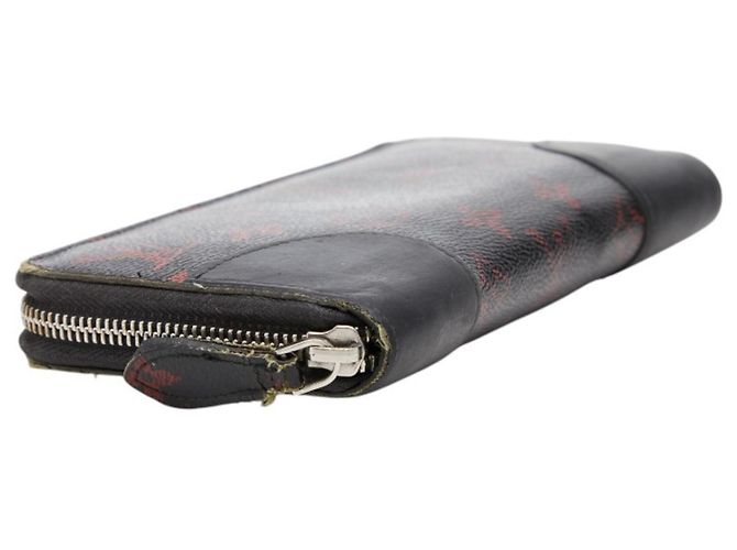 Louis Vuitton Monogram Long Wallet Schwarz Rot - Ansicht 4
