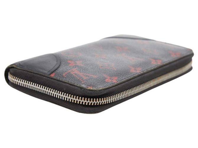 Louis Vuitton Monogram Long Wallet Schwarz Rot - Ansicht 6