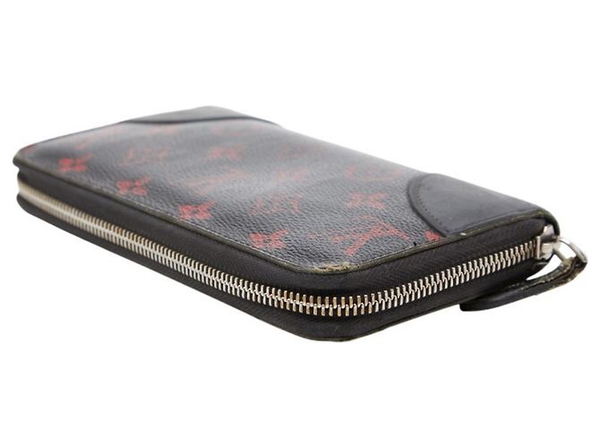 Louis Vuitton Monogram Long Wallet Schwarz Rot - Ansicht 7