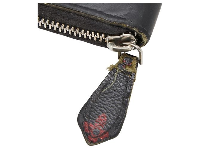 Louis Vuitton Monogram Long Wallet Schwarz Rot - Ansicht 8