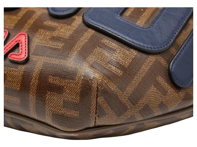 Borsa a tracolla Fendi x Fila Zucca Marrone Multicolore - vista 4