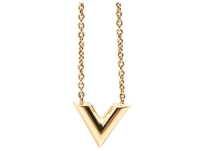 Collana con pendente Louis Vuitton Essential V Chain D'oro - vista 2