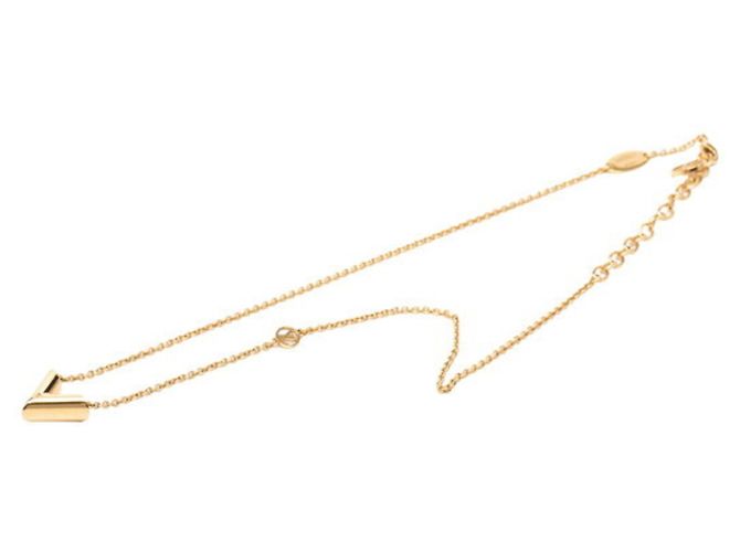 Collana con pendente Louis Vuitton Essential V Chain D'oro - vista 3