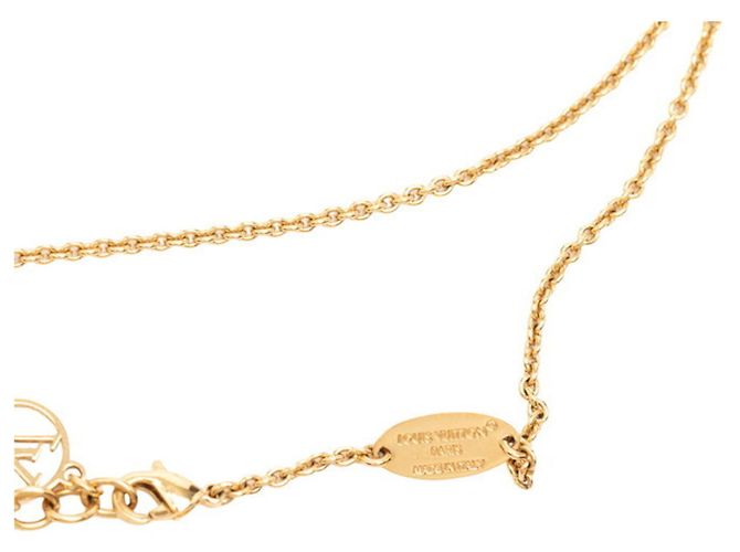 Collana con pendente Louis Vuitton Essential V Chain D'oro - vista 5