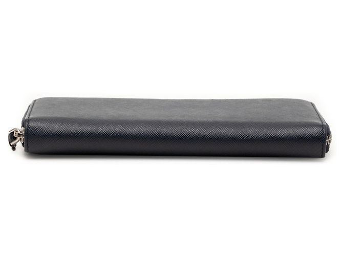 Prada Navy Saffiano Leather Long Wallet Navy blue - view 3