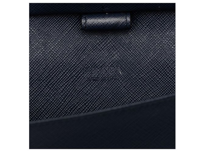 Prada Navy Saffiano Leather Long Wallet Navy blue - view 5