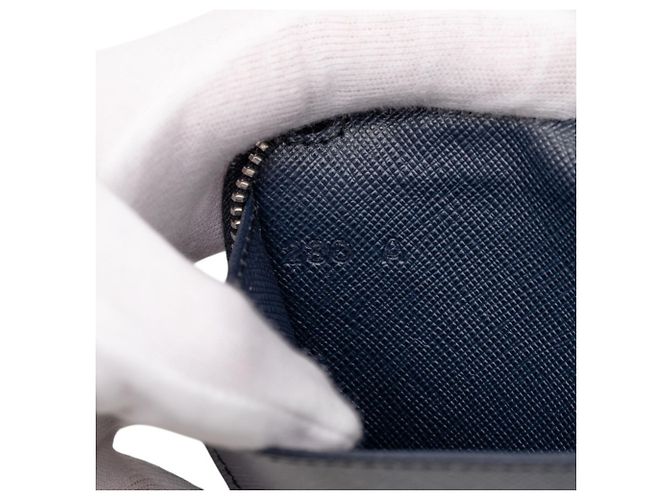 Prada Navy Saffiano Leather Long Wallet Navy blue - view 6
