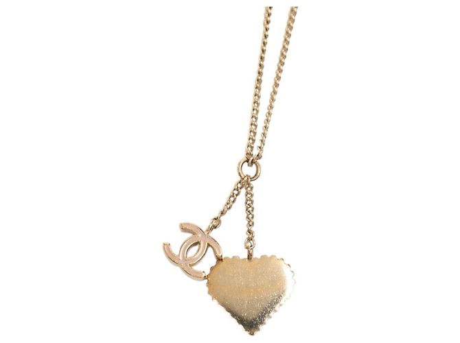 Collana con pendente Chanel Coco Mark Heart Multicolore D'oro - vista 2