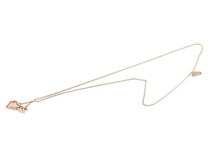 Collana con pendente Chanel Coco Mark Heart Multicolore D'oro - vista 3