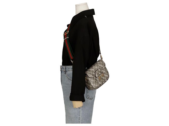 Horsebit 1955 Gucci Mini borsa a tracolla a spalla Horsebit Hacker Project Marrone - vista 10