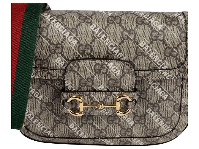 Horsebit 1955 Gucci Mini borsa a tracolla a spalla Horsebit Hacker Project Marrone - vista 2