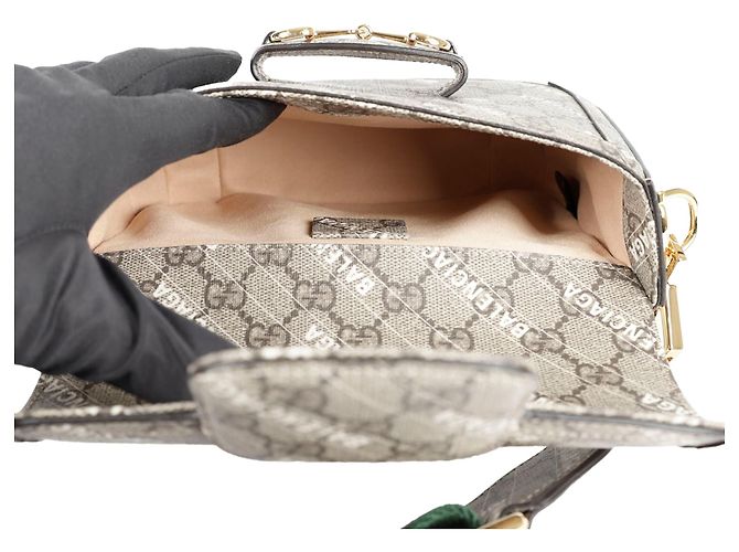 Horsebit 1955 Gucci Mini borsa a tracolla a spalla Horsebit Hacker Project Marrone - vista 9