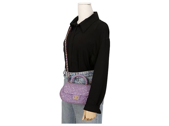 Chanel Borsa a tracolla Tote Cc Logo Small Porpora - vista 10