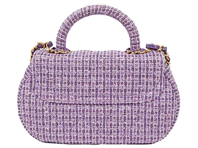 Chanel Borsa a tracolla Tote Cc Logo Small Porpora - vista 3