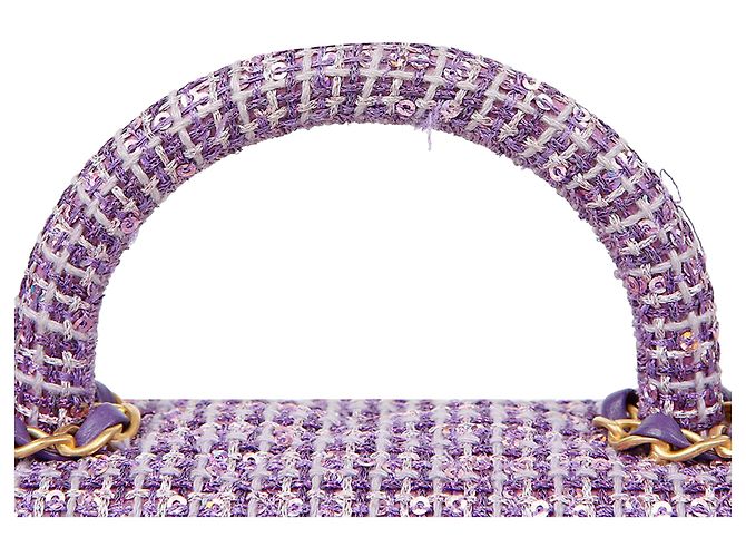 Chanel Borsa a tracolla Tote Cc Logo Small Porpora - vista 4