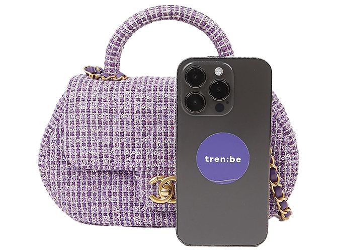 Chanel Borsa a tracolla Tote Cc Logo Small Porpora - vista 7