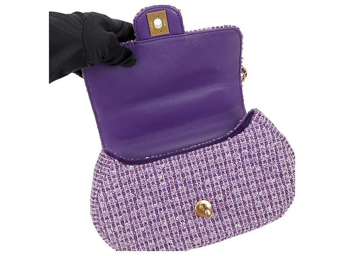Chanel Borsa a tracolla Tote Cc Logo Small Porpora - vista 8