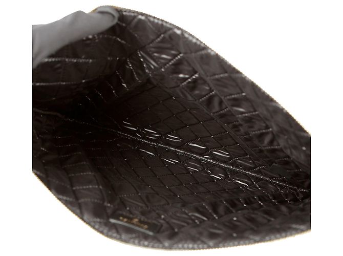 Chanel Mit Perlen verzierte Clutch Schwarz - Ansicht 10