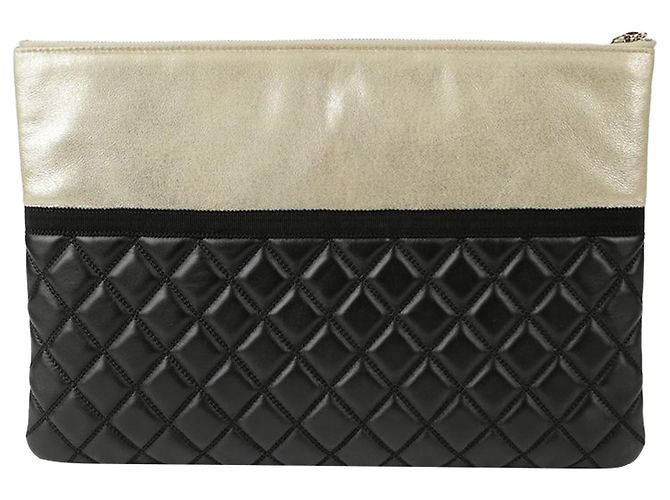Chanel Mit Perlen verzierte Clutch Schwarz - Ansicht 4