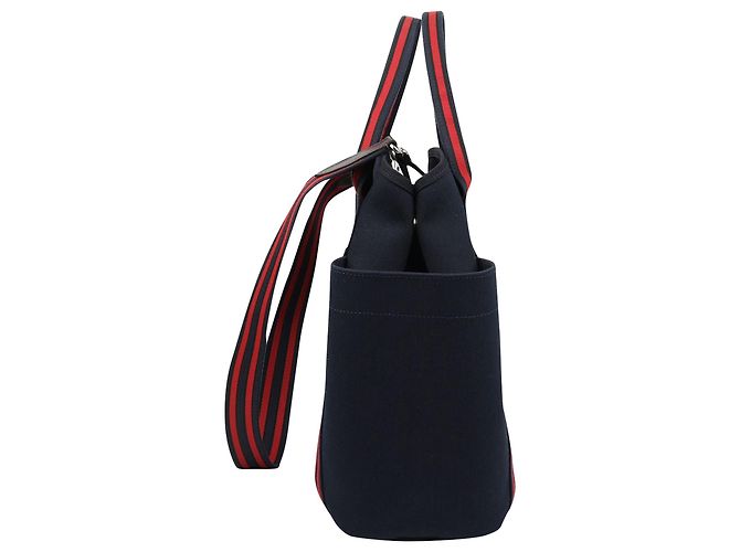 Hermès Borsa per la Cura del Grooming Tote Shoulder Bag Blu - vista 4