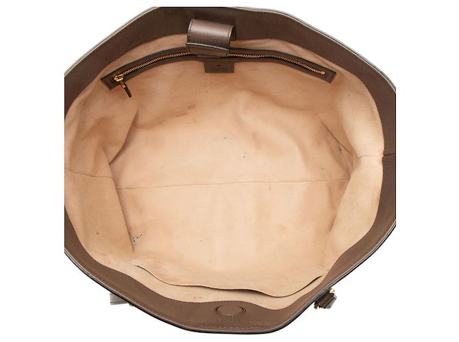 Sac Tote Large Gucci GG Supreme Ophidia Marrom Bege - vista 7