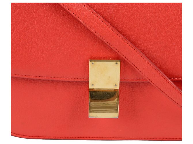 Céline Classic Box Medium Schultertasche Rot - Ansicht 2