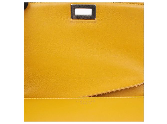 Céline Borsa a Spalla Classic Box Medium Giallo - vista 9