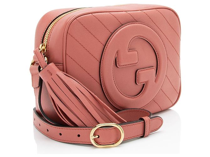Piccola borsa a tracolla Blondie in pelle di vitello Gucci Rosa - vista 2