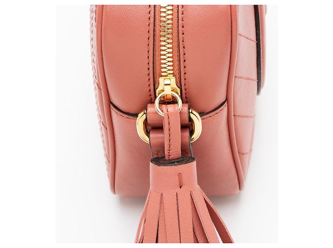 Piccola borsa a tracolla Blondie in pelle di vitello Gucci Rosa - vista 9