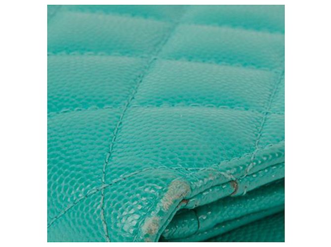 Timeless Chanel Carteira Long Flap Clássico Atemporal em Caviar Azul - vista 10