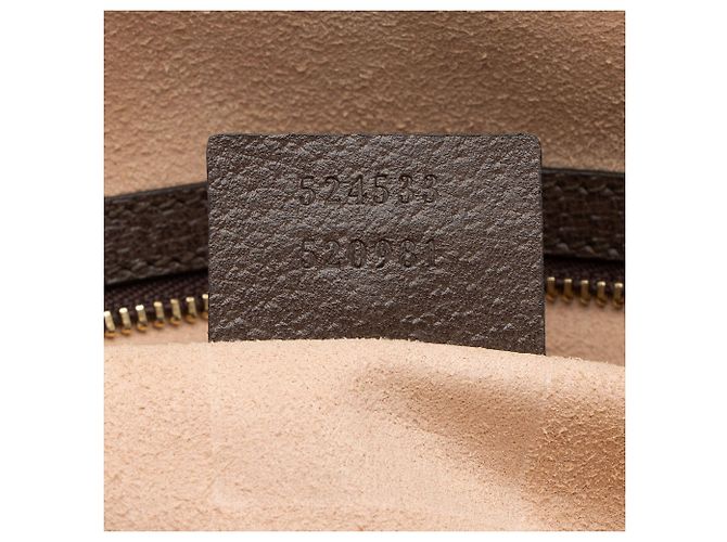 Borsa Gucci GG Supreme Ophidia Dome Marrone Beige - vista 6