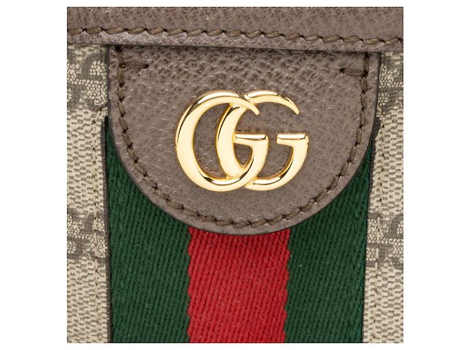 Borsa Gucci GG Supreme Ophidia Dome Marrone Beige - vista 9