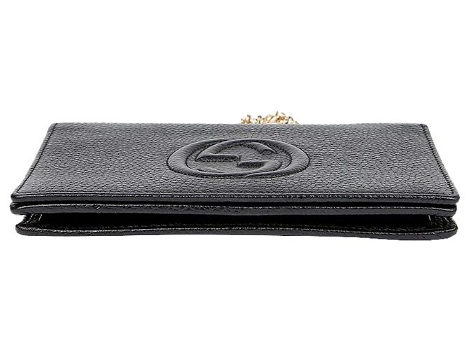 Gucci Bolsa tiracolo e crossbody com corrente Soho entrelazada Preto - vista 6