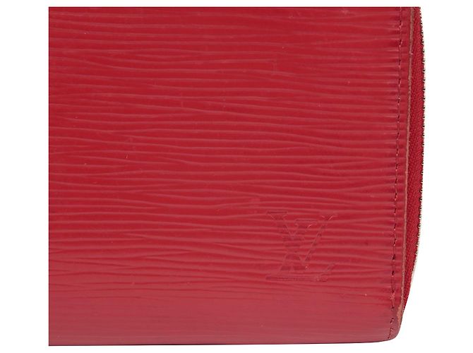 Louis Vuitton Portafoglio Lungo Zippy Rosso - vista 3