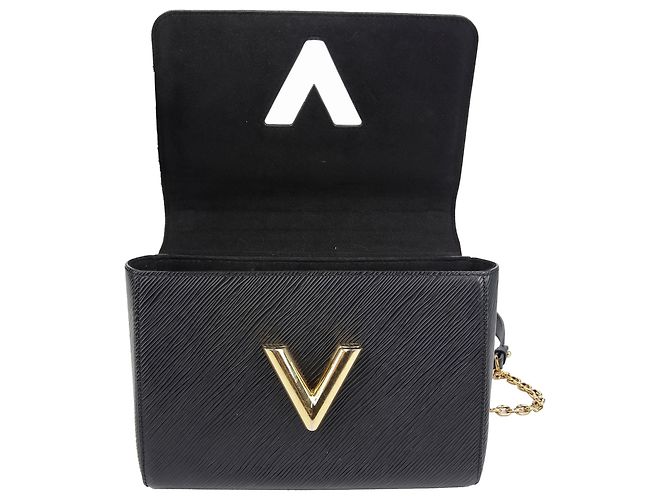Louis Vuitton Borsa a tracolla e a spalla Twist Mm Shoulder Crossbody Bag Nero - vista 9