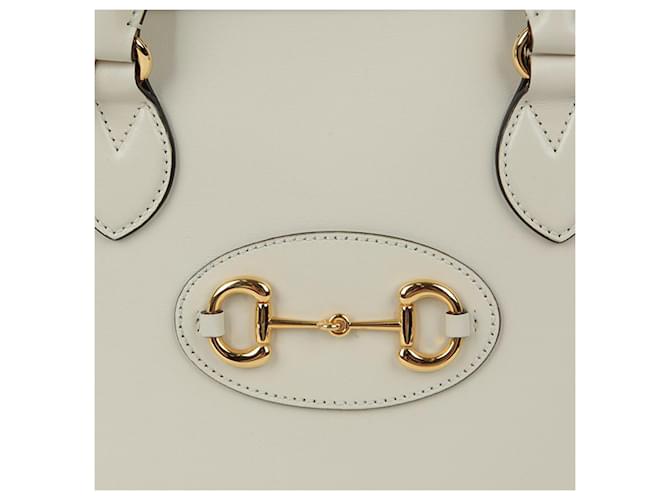 Gucci Borsa Tote Horsebit Medium Bianco - vista 4
