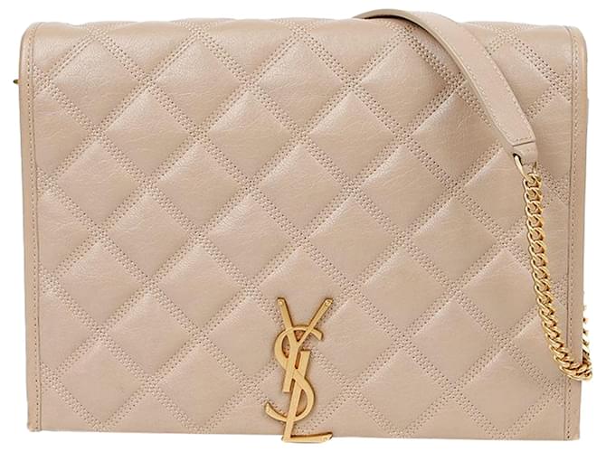 Saint Laurent Borsa a tracolla Becky Medium Marrone - vista 2